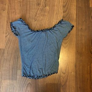 Striped Off the Shoulder Top